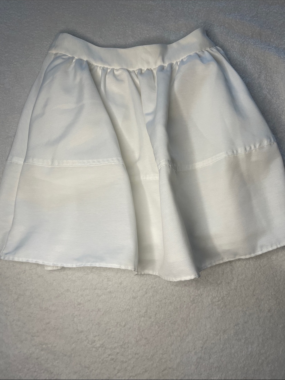 Express White bubble Mini Skirt with POCKETS!